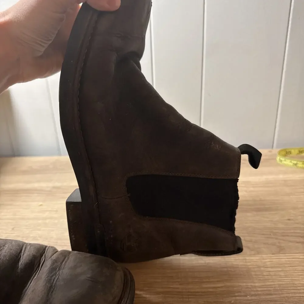 Timberland Mens Leather Chelsea Boots Size 10M 86550 1778 A3